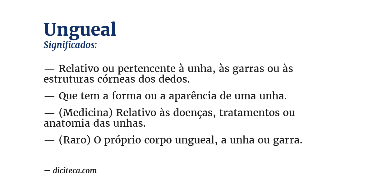 Significado de ungueal