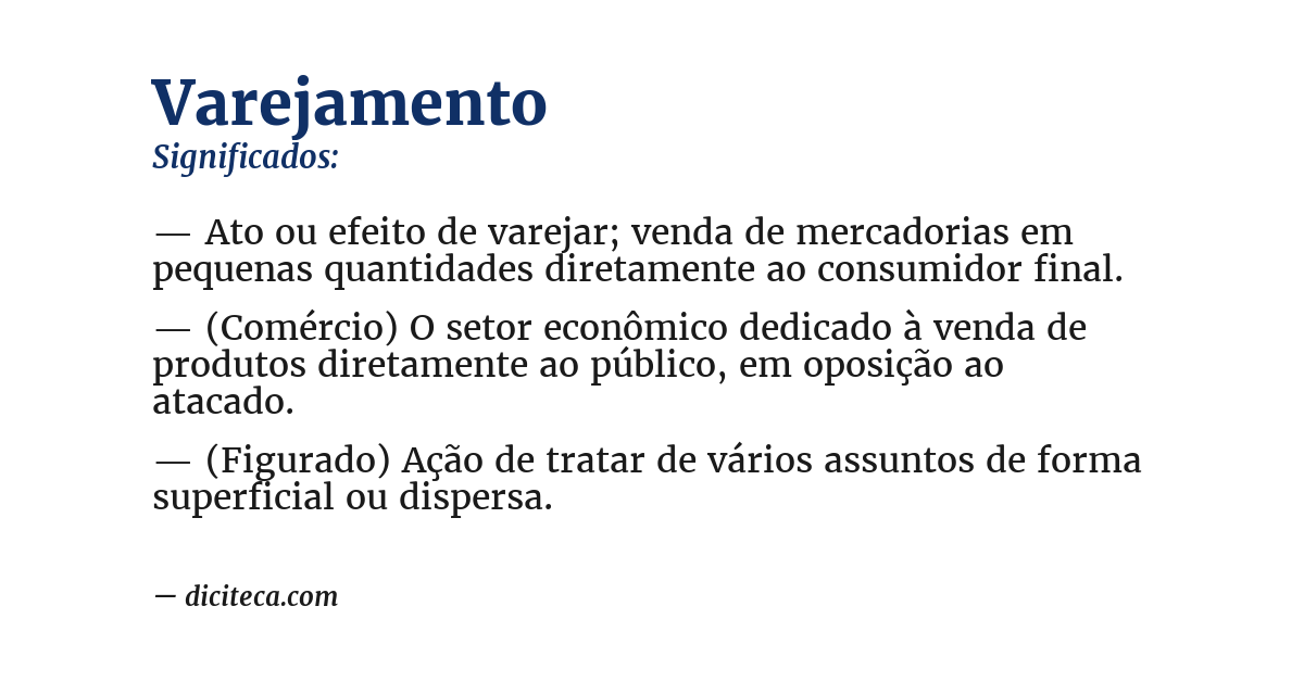 Significado de varejamento