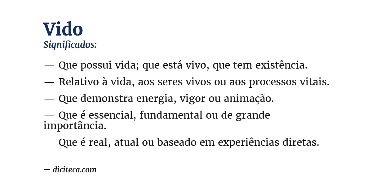 Significado de vido
