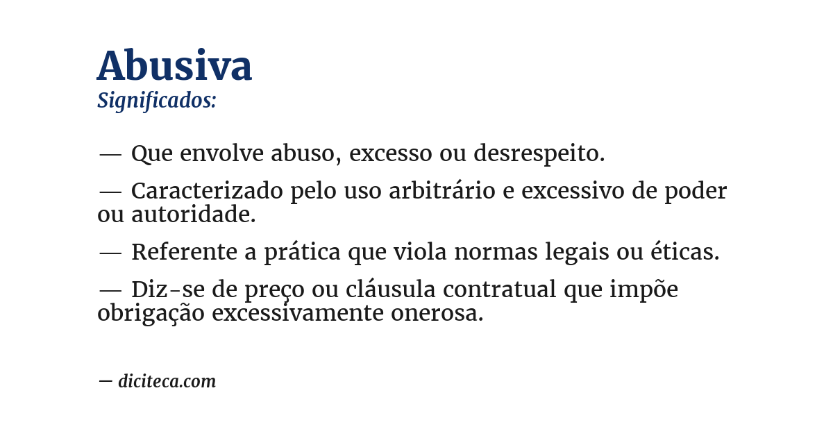 Significado de abusiva