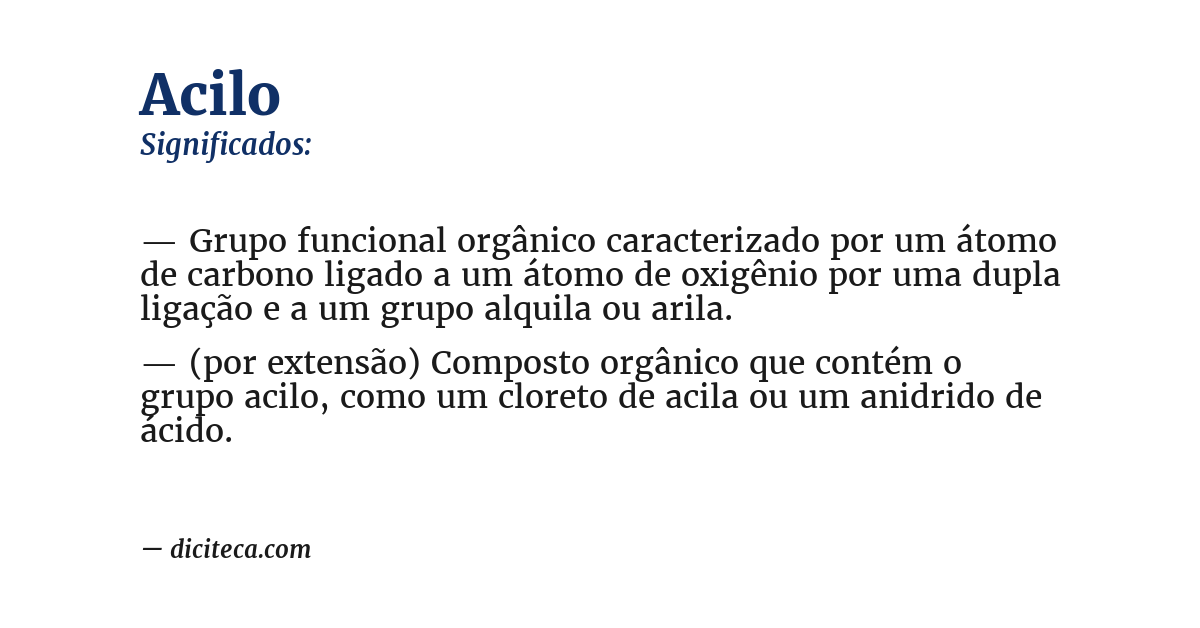 Significado de acilo