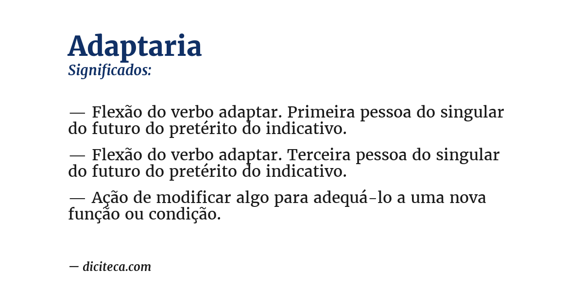 Significado de adaptaria