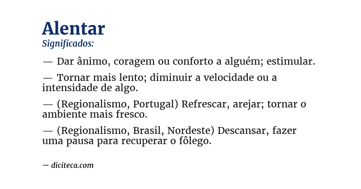 Significado de alentar