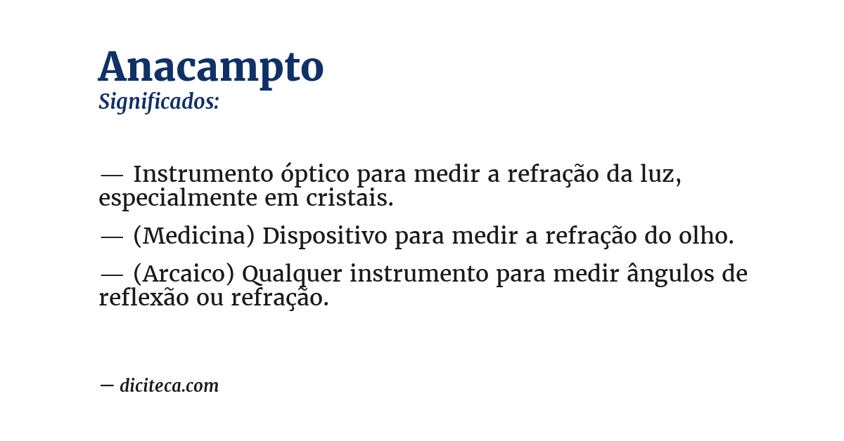 Significado de anacampto