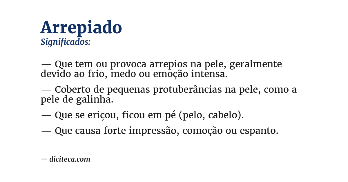 Significado de arrepiado