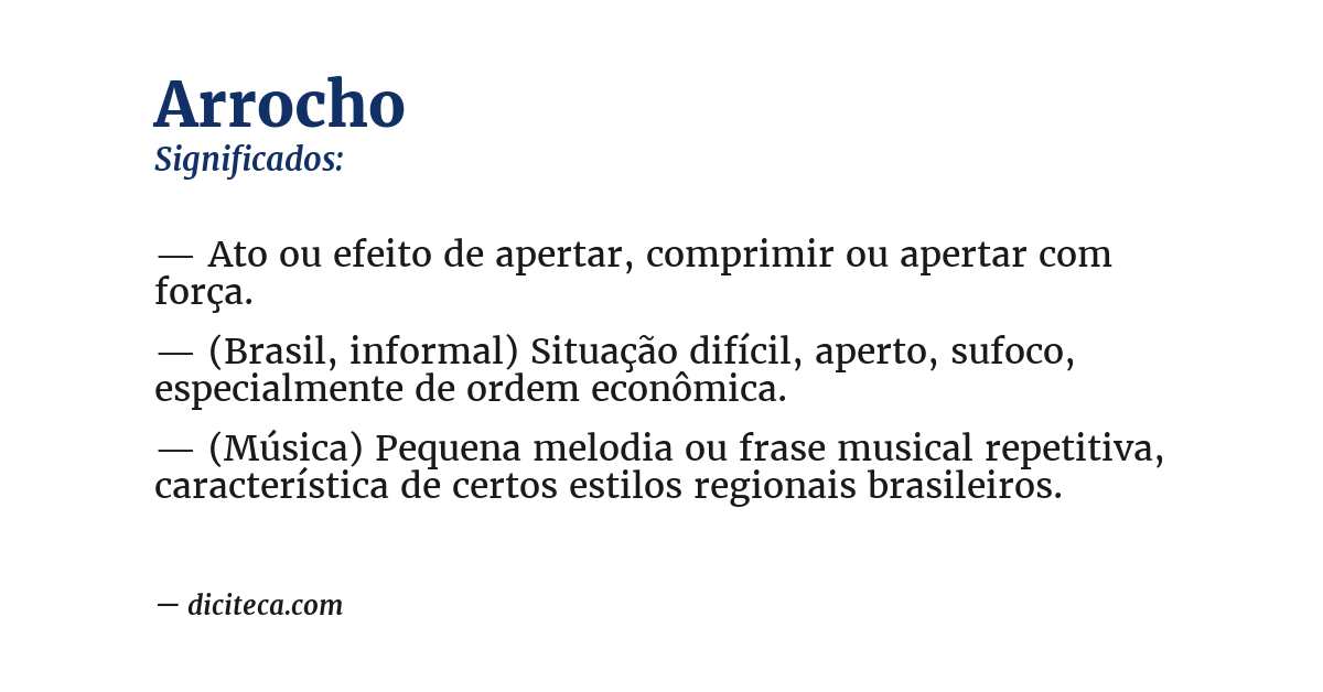 Significado de arrocho