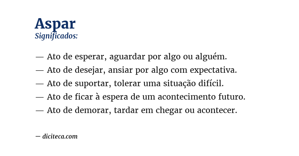 Significado de aspar