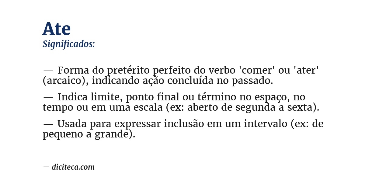 Significado de ate