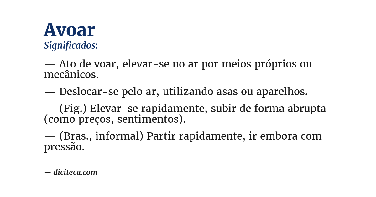 Significado de avoar