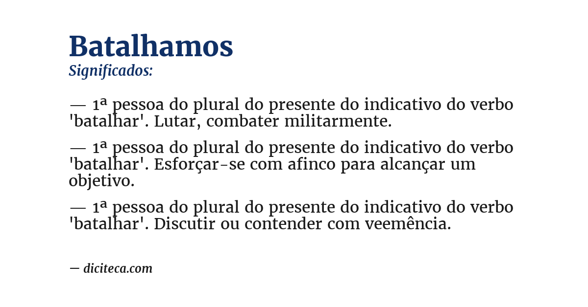 Significado de batalhamos