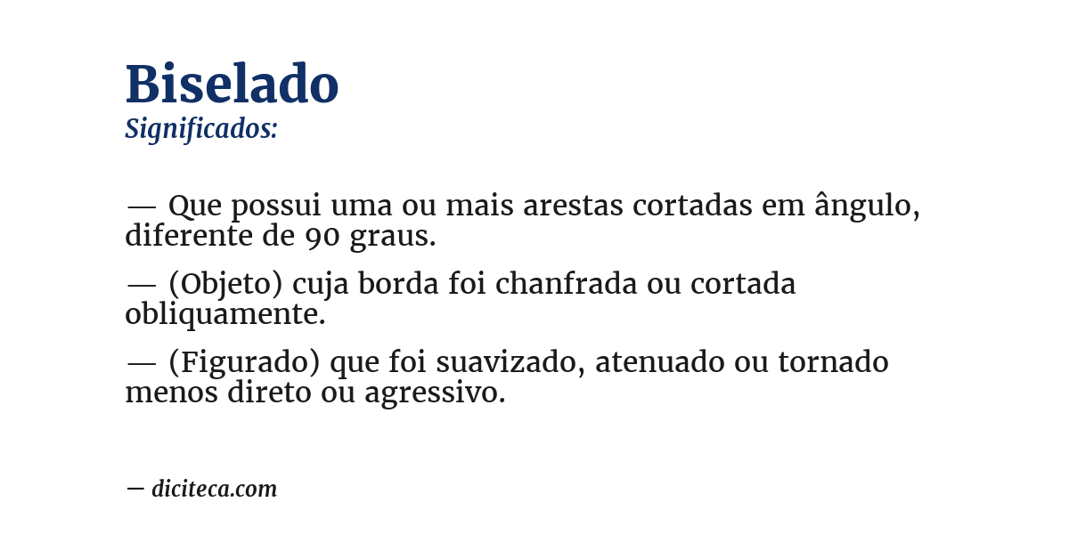 Significado de biselado