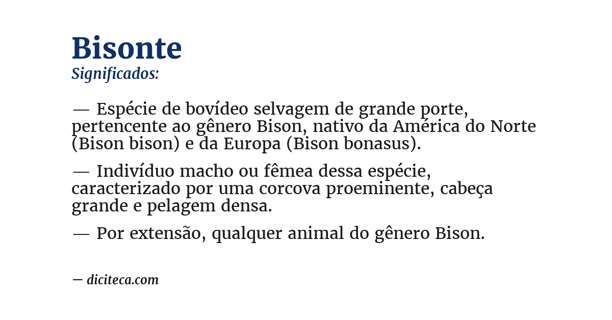 Significado de bisonte