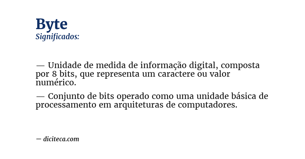 Significado de byte