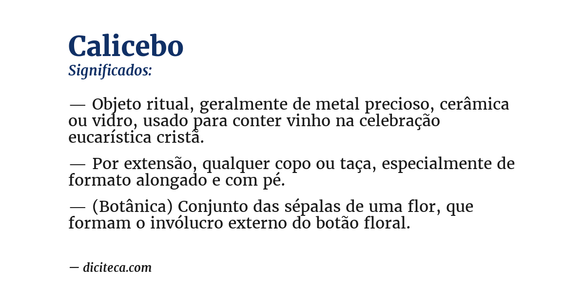 Significado de calicebo