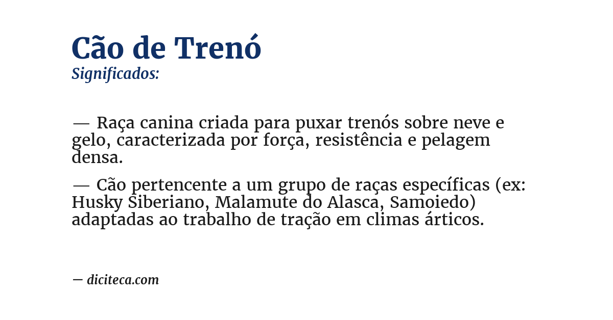 Significado de cão de trenó