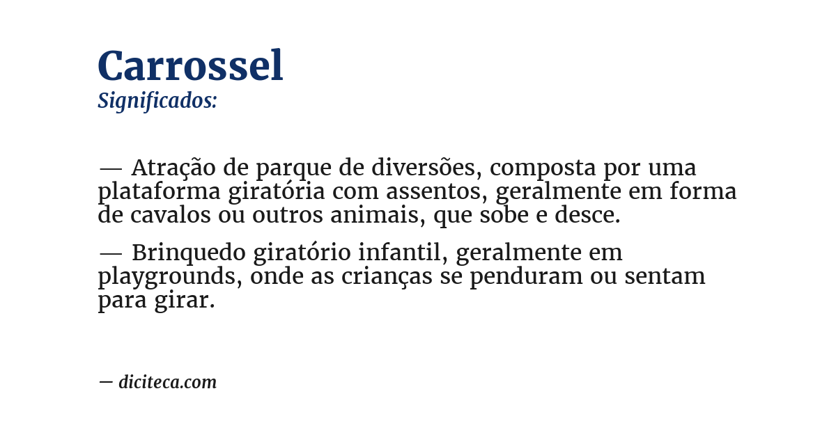 Significado de carrossel