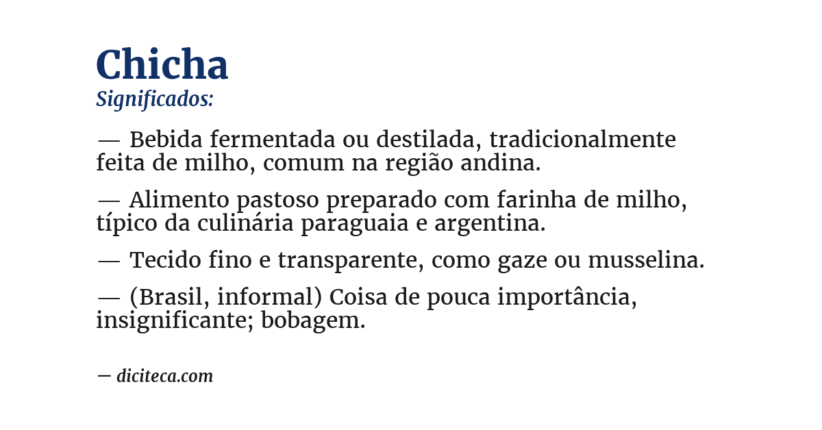 Significado de chicha
