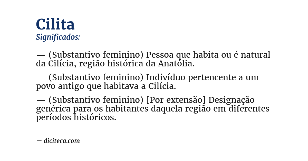 Significado de cilita
