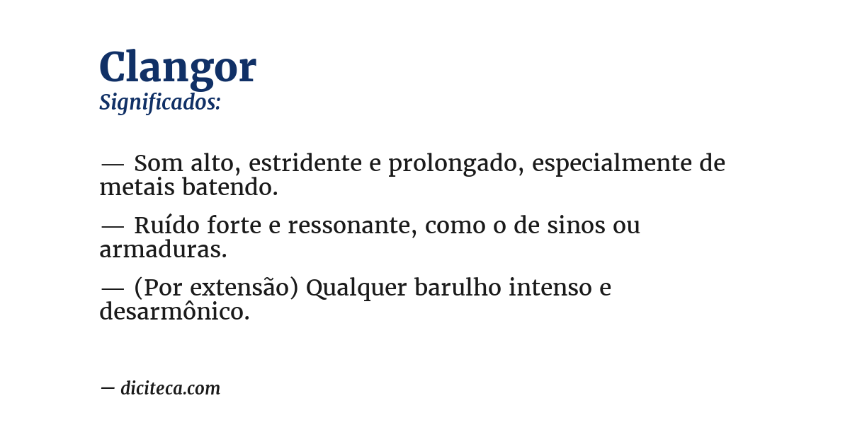 Significado de clangor