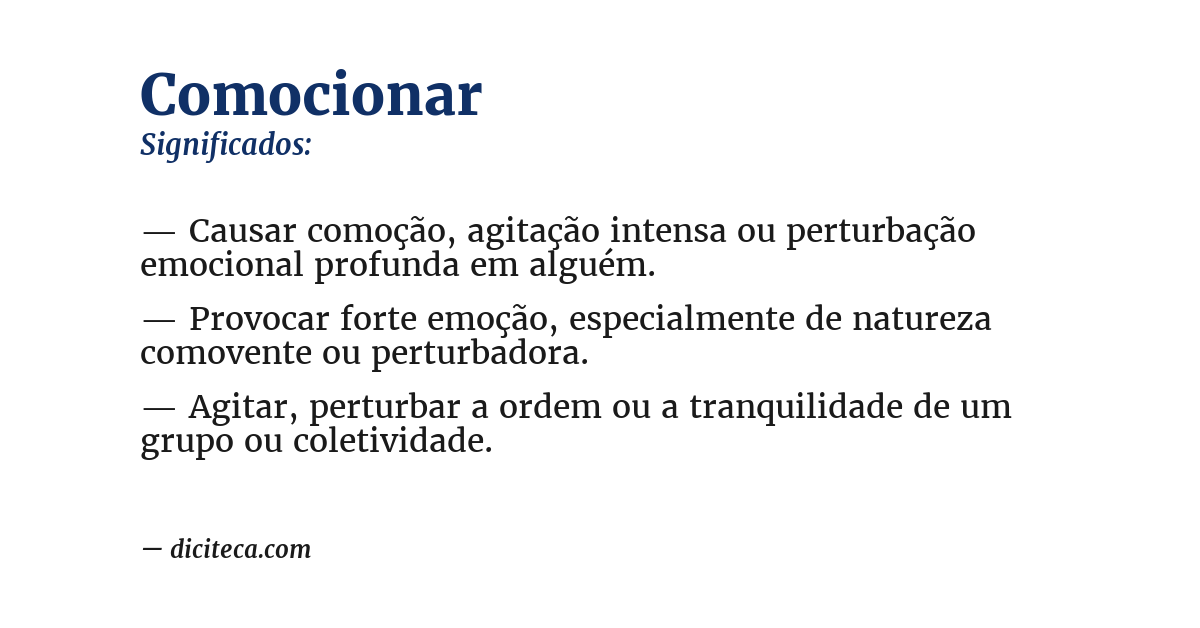 Significado de comocionar