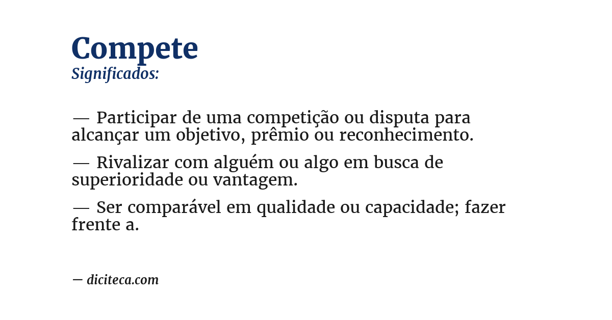 Significado de compete