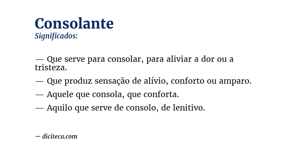 Significado de consolante
