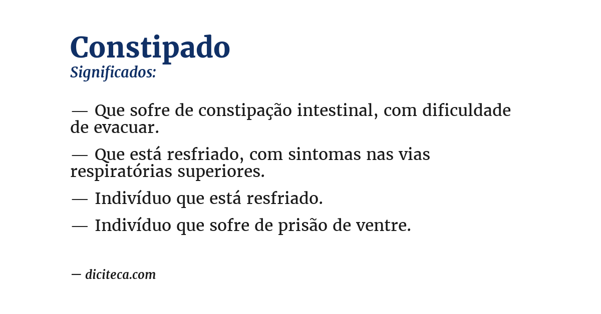 Significado de constipado