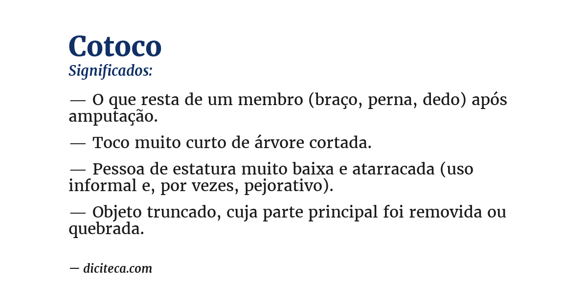 Significado de cotoco