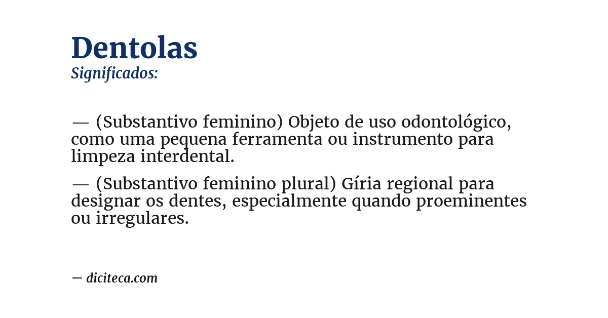 Significado de dentolas