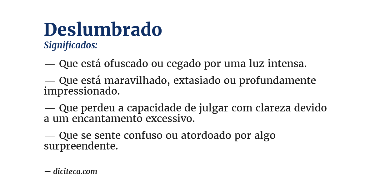 Significado de deslumbrado