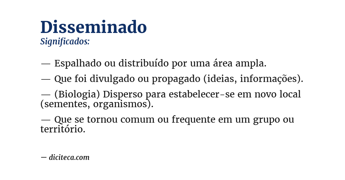 Significado de disseminado