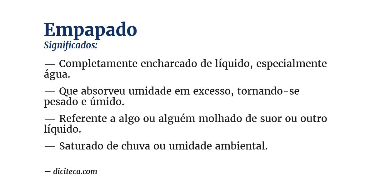 Significado de empapado