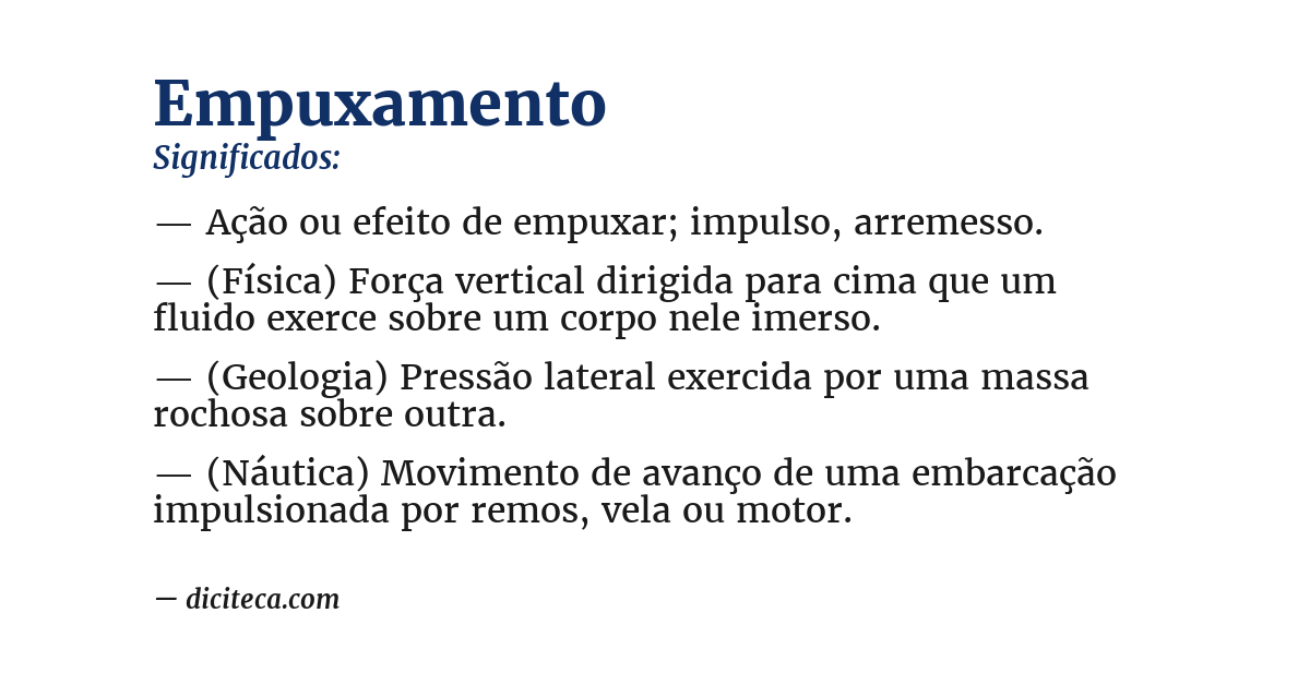 Significado de empuxamento