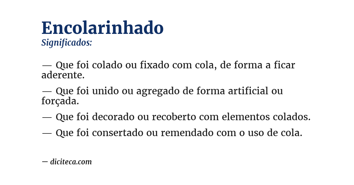 Significado de encolarinhado