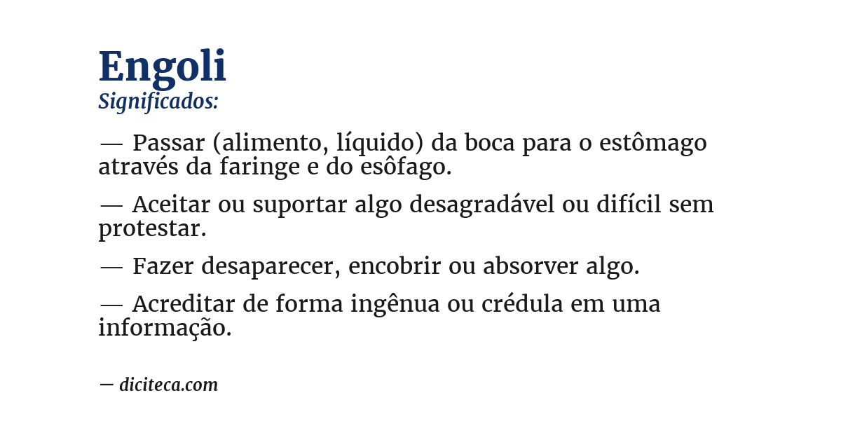 Significado de engoli