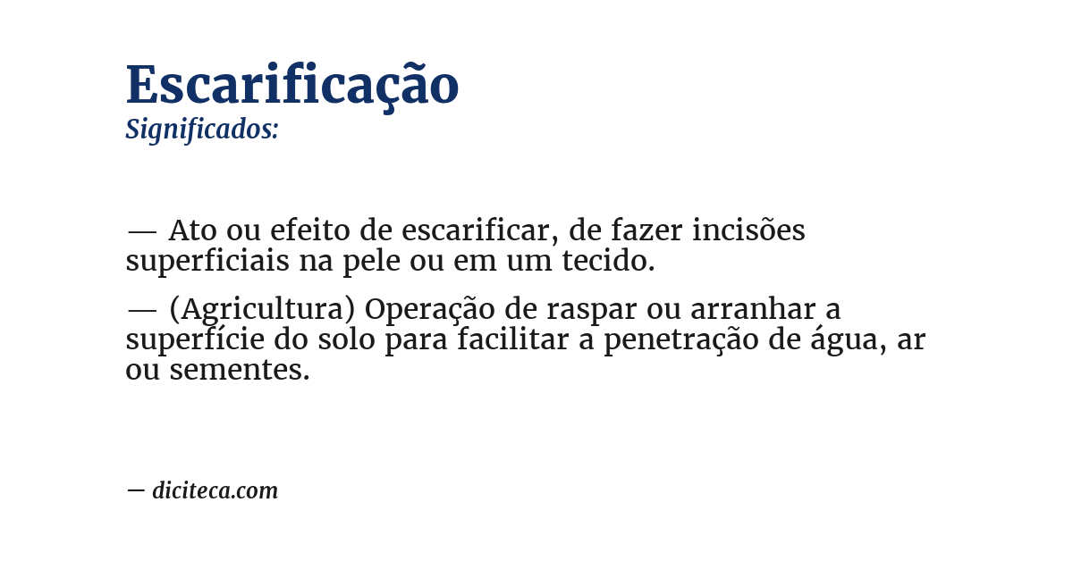 Significado de escarificação