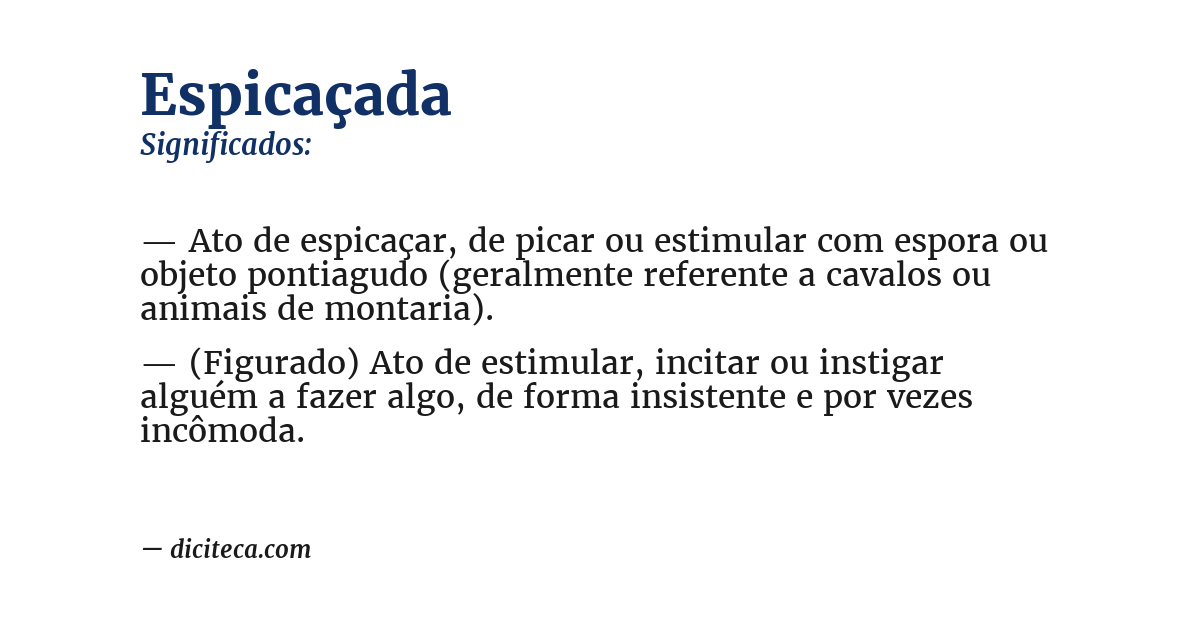 Significado de espicaçada