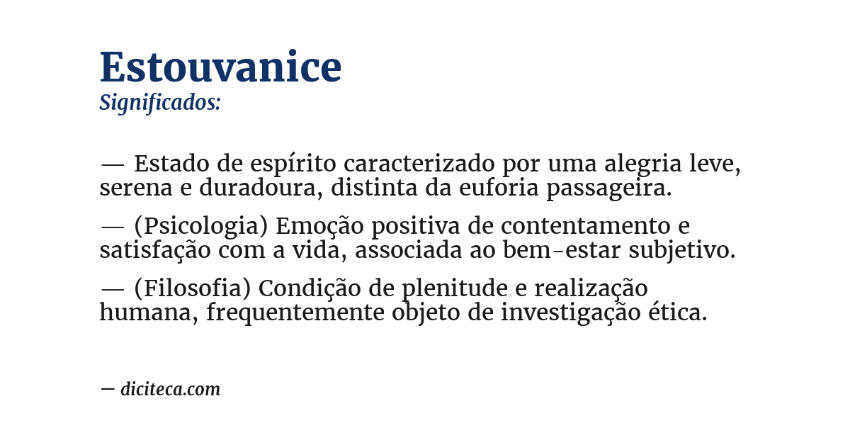 Significado de estouvanice