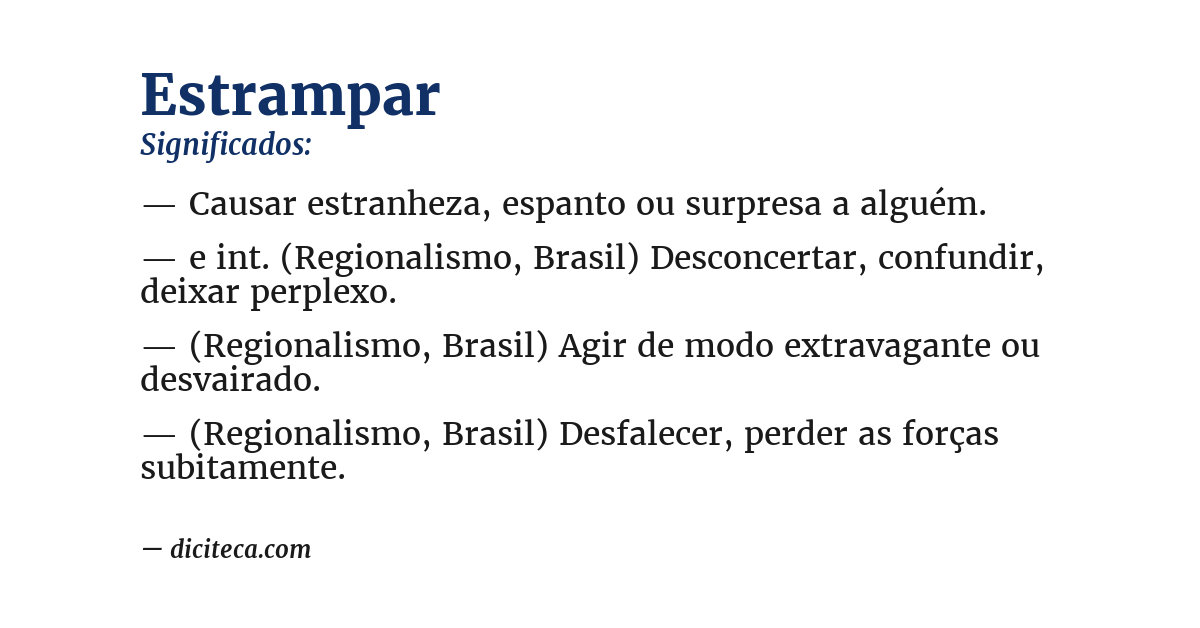 Significado de estrampar