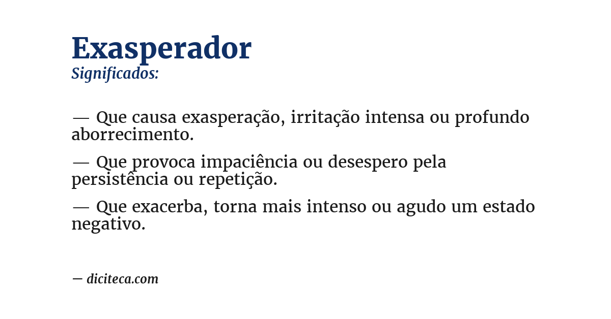 Significado de exasperador