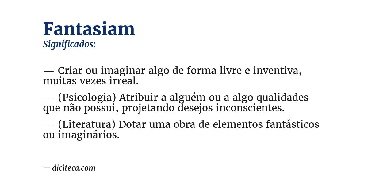 Significado de fantasiam