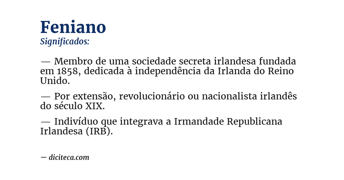 Significado de feniano