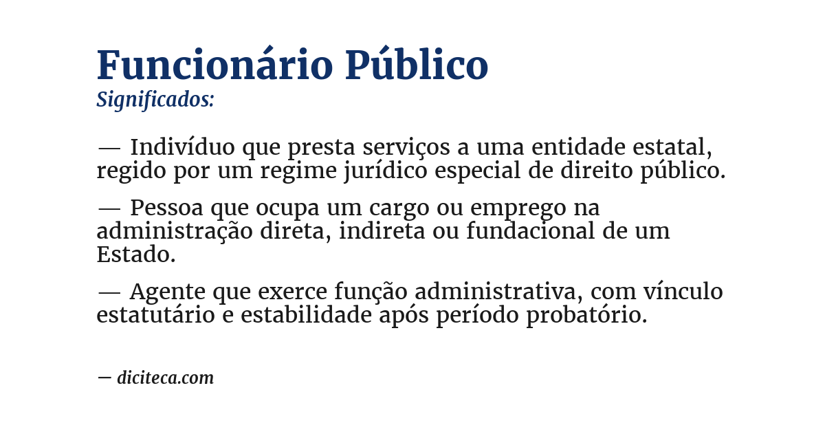 Significado de funcionário público
