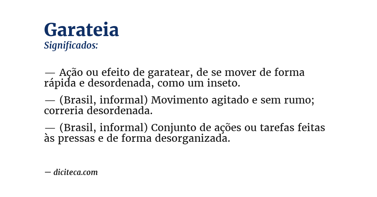 Significado de garateia