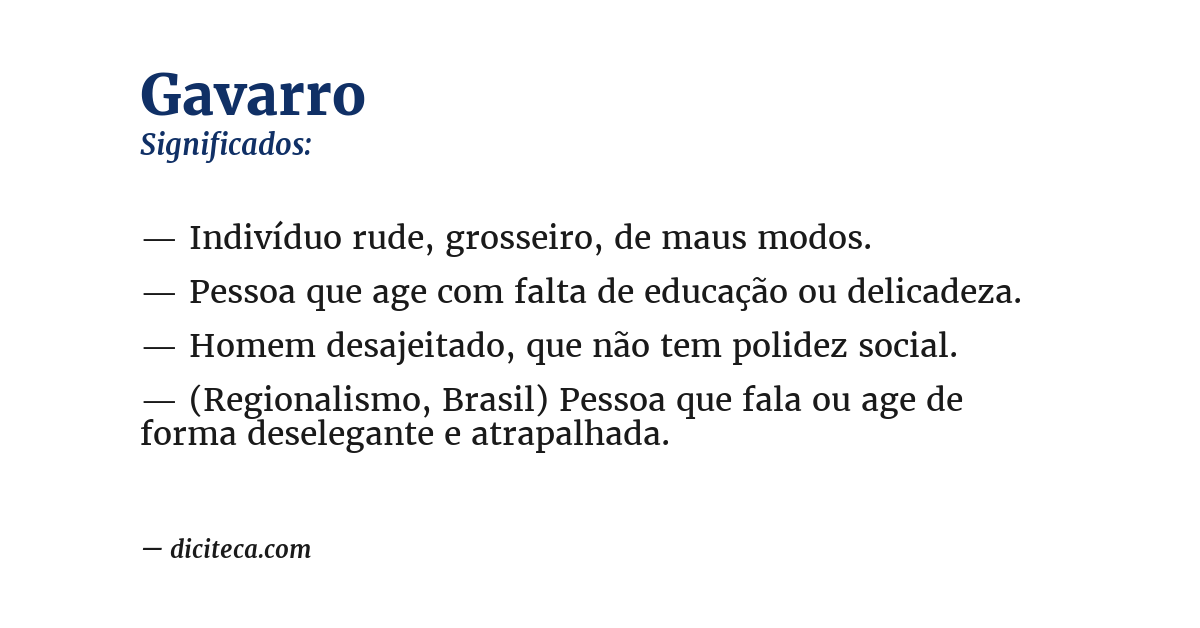 Significado de gavarro