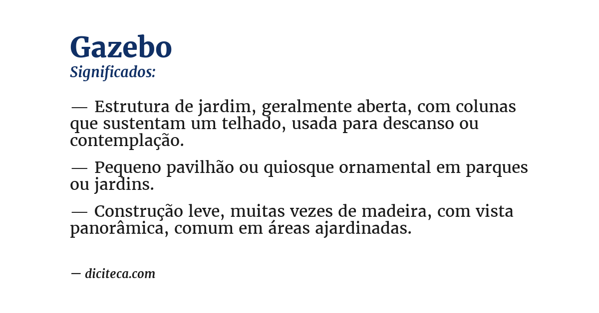 Significado de gazebo