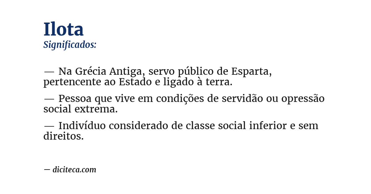 Significado de ilota