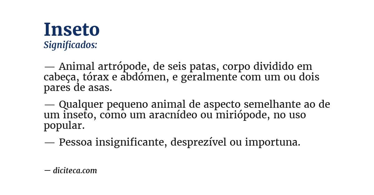 Significado de inseto