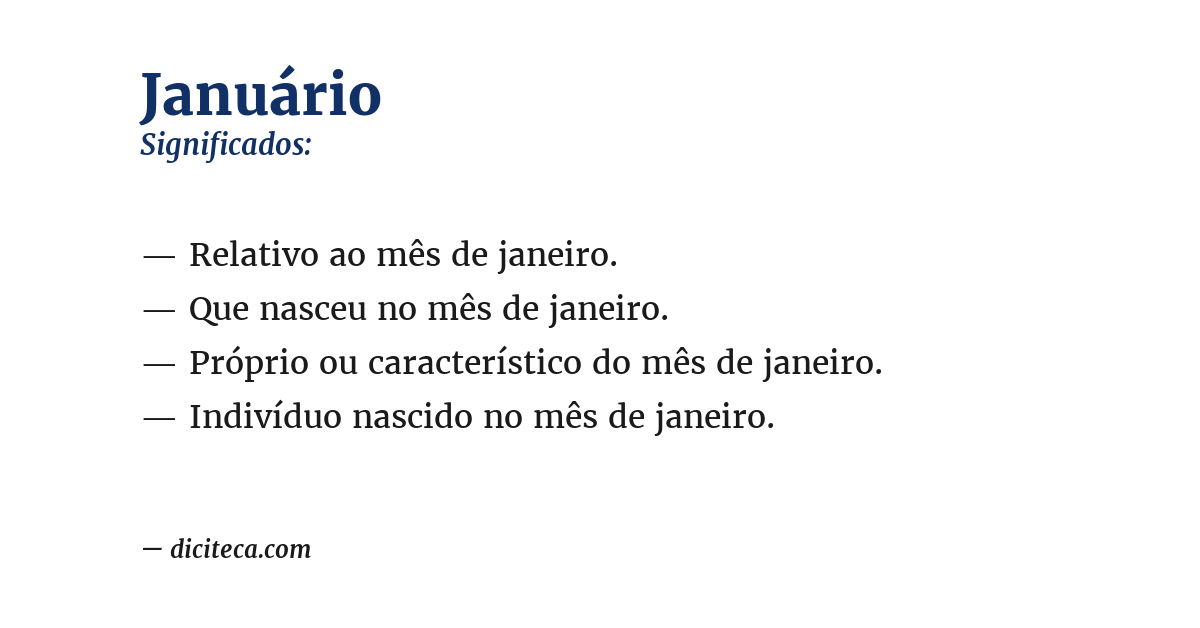 Significado de januário