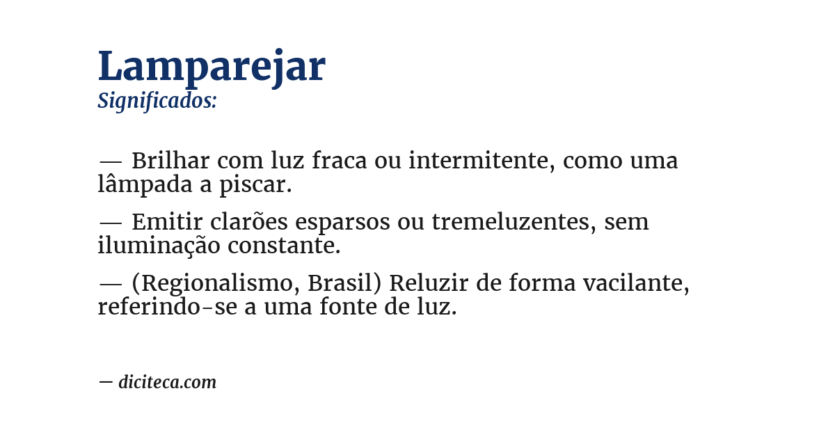 Significado de lamparejar